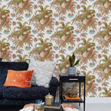 SD40012RT Barbados tropical bouquet wallpaper living room from Say Decor