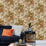 SD50012RT Barbados tropical bouquet wallpaper living room from Say Decor