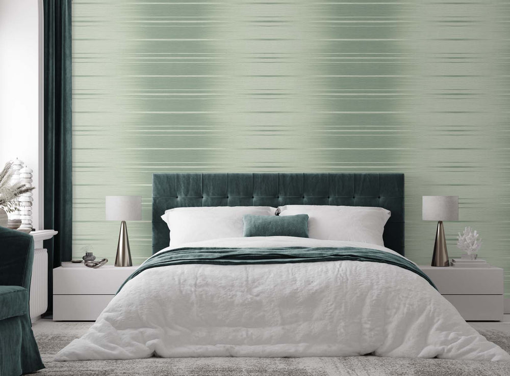 Textured vinyl wallpaper bedroom TS80604 Horizon ombre stripe from the Even More Textures collection by Seabrook Designs