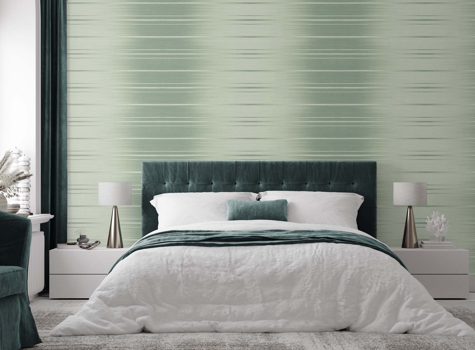 Seabrook Designs Glitter Faux Finish Nonwoven Unpasted Wallpaper - 27 in. W x 27 ft. L - White Linen