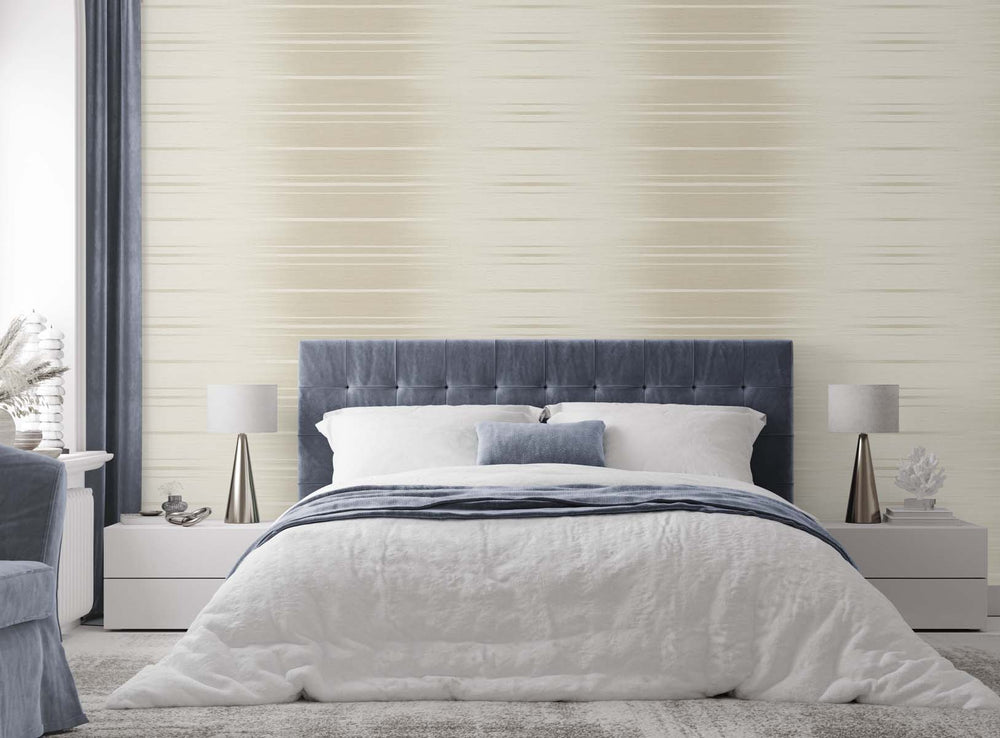 Textured vinyl wallpaper bedroom TS80605 Horizon ombre stripe from the Even More Textures collection by Seabrook Designs