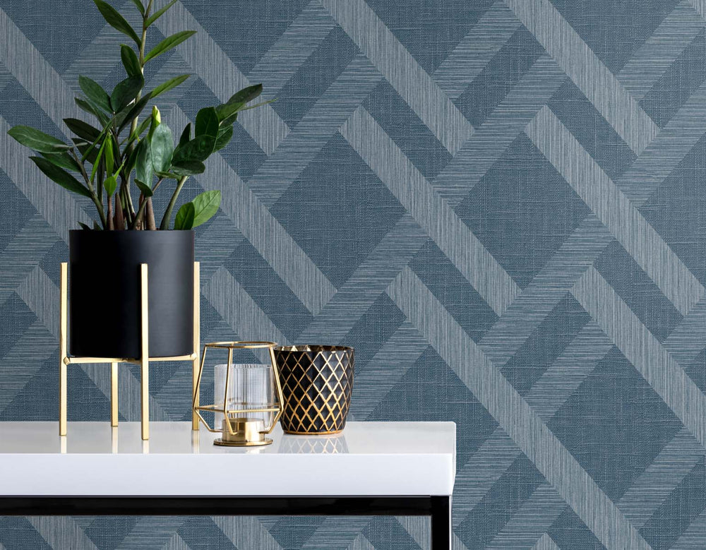 Textured vinyl wallpaper decor TS80802 geometric from the Even More Textures collection by Seabrook Designs