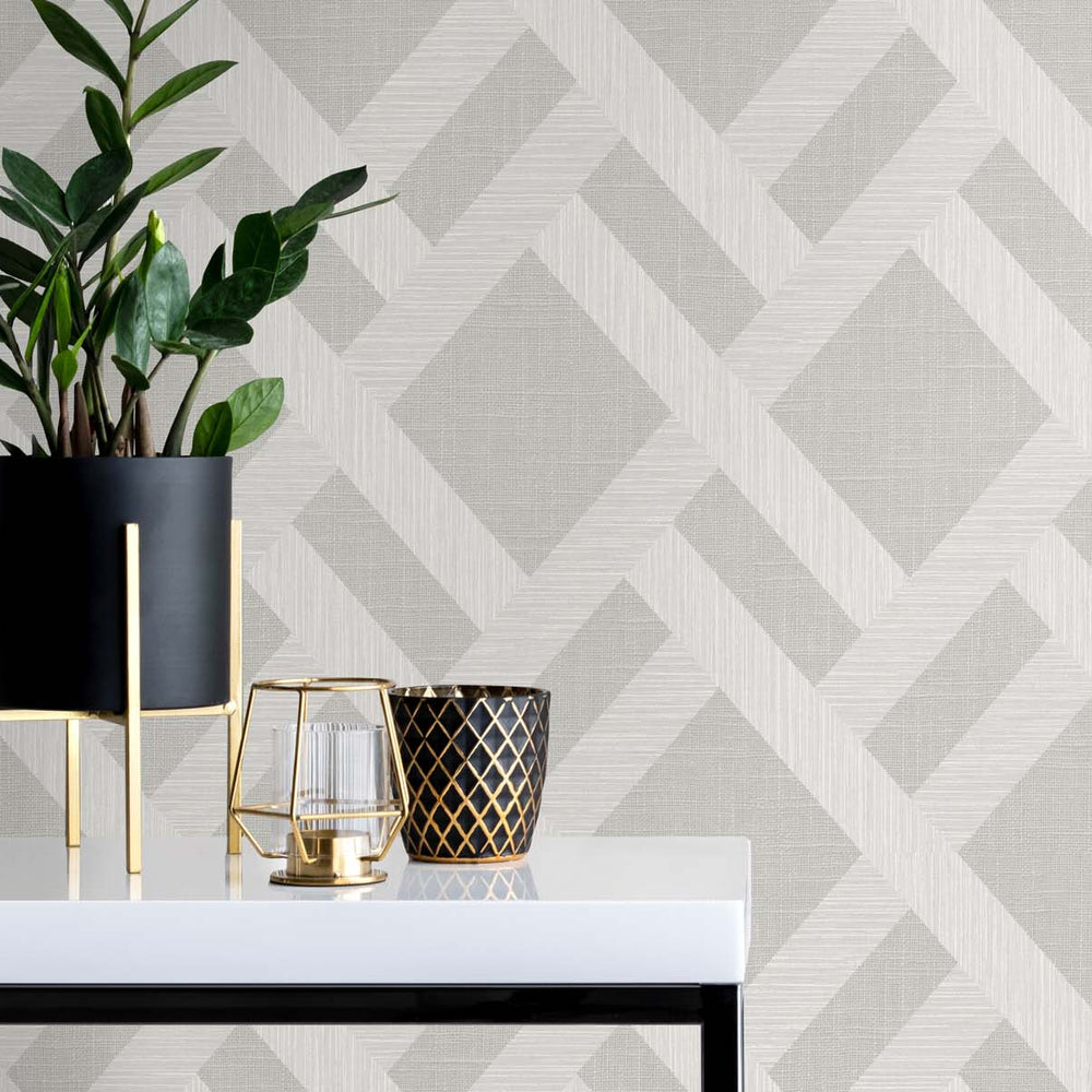 
                  
                    Textured vinyl wallpaper decor TS80808 geometric from the Even More Textures collection by Seabrook Designs
                  
                