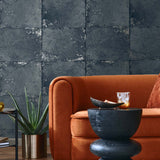 Textured vinyl wallpaper living room TS81502 faux from the Even More Textures collection by Seabrook Designs