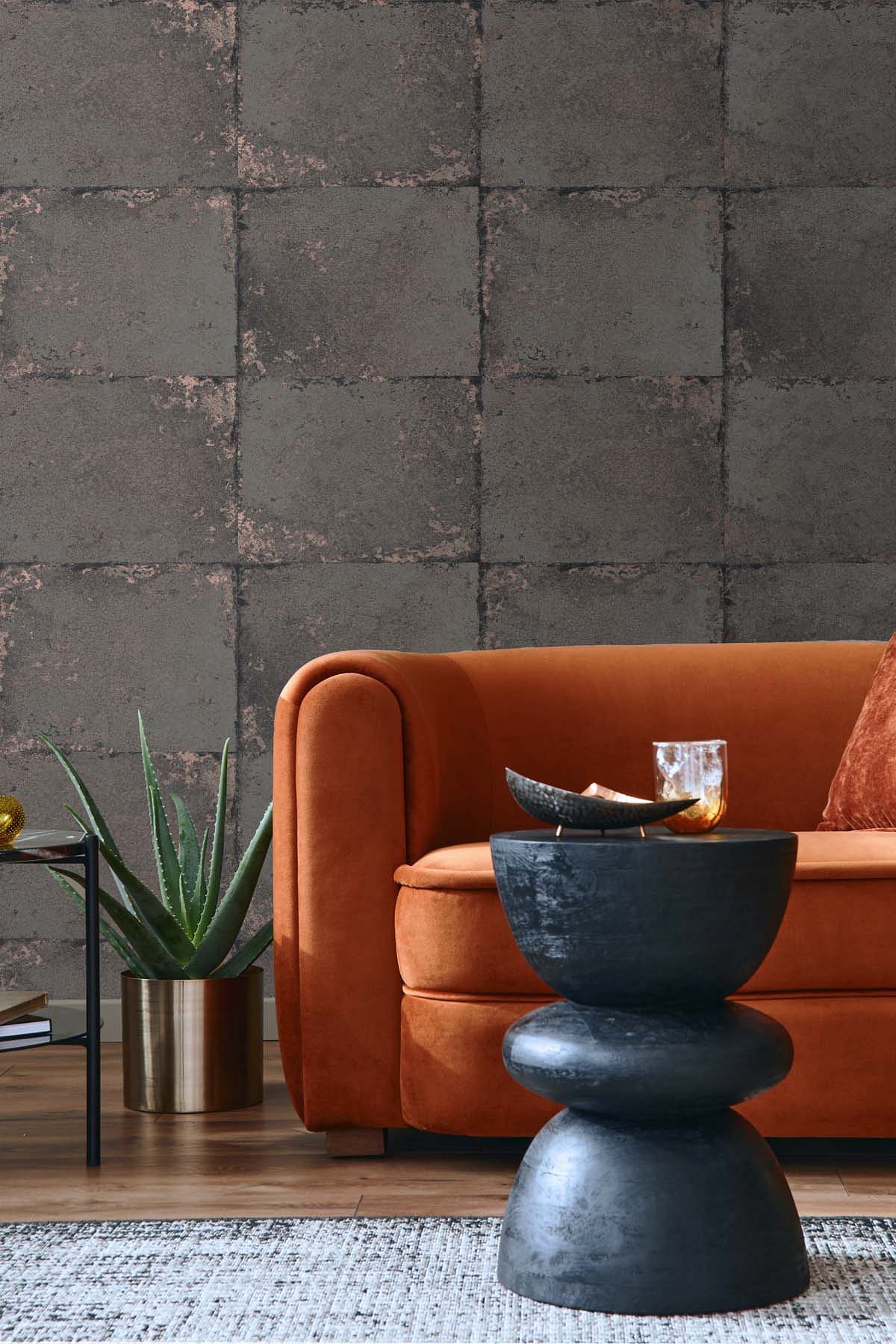 Textured vinyl wallpaper living room TS81510 faux from the Even More Textures collection by Seabrook Designs