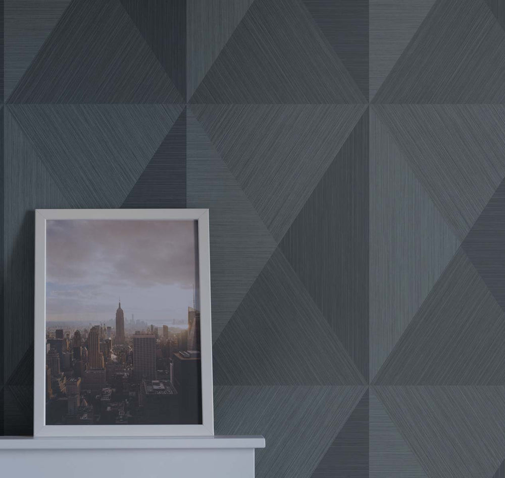 Geometric wallpaper decor TS81600 embossed vinyl from the Even More Textures collection by Seabrook Designs
