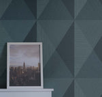 Geometric wallpaper decor TS81602 embossed vinyl from the Even More Textures collection by Seabrook Designs