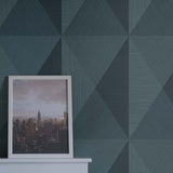 Geometric wallpaper decor TS81602 embossed vinyl from the Even More Textures collection by Seabrook Designs