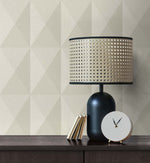 Geometric wallpaper decor TS81603 embossed vinyl from the Even More Textures collection by Seabrook Designs