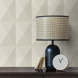 Geometric wallpaper decor TS81603 embossed vinyl from the Even More Textures collection by Seabrook Designs