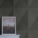 Geometric wallpaper decor TS81606 embossed vinyl from the Even More Textures collection by Seabrook Designs