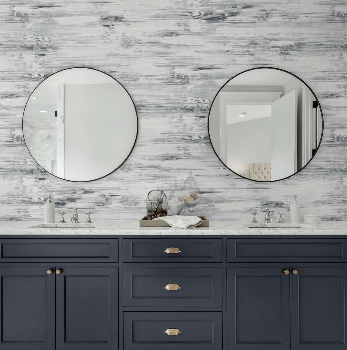 Abstract vinyl wallpaper bathroom TS81700 from the Even More Textures collection by Seabrook Designs