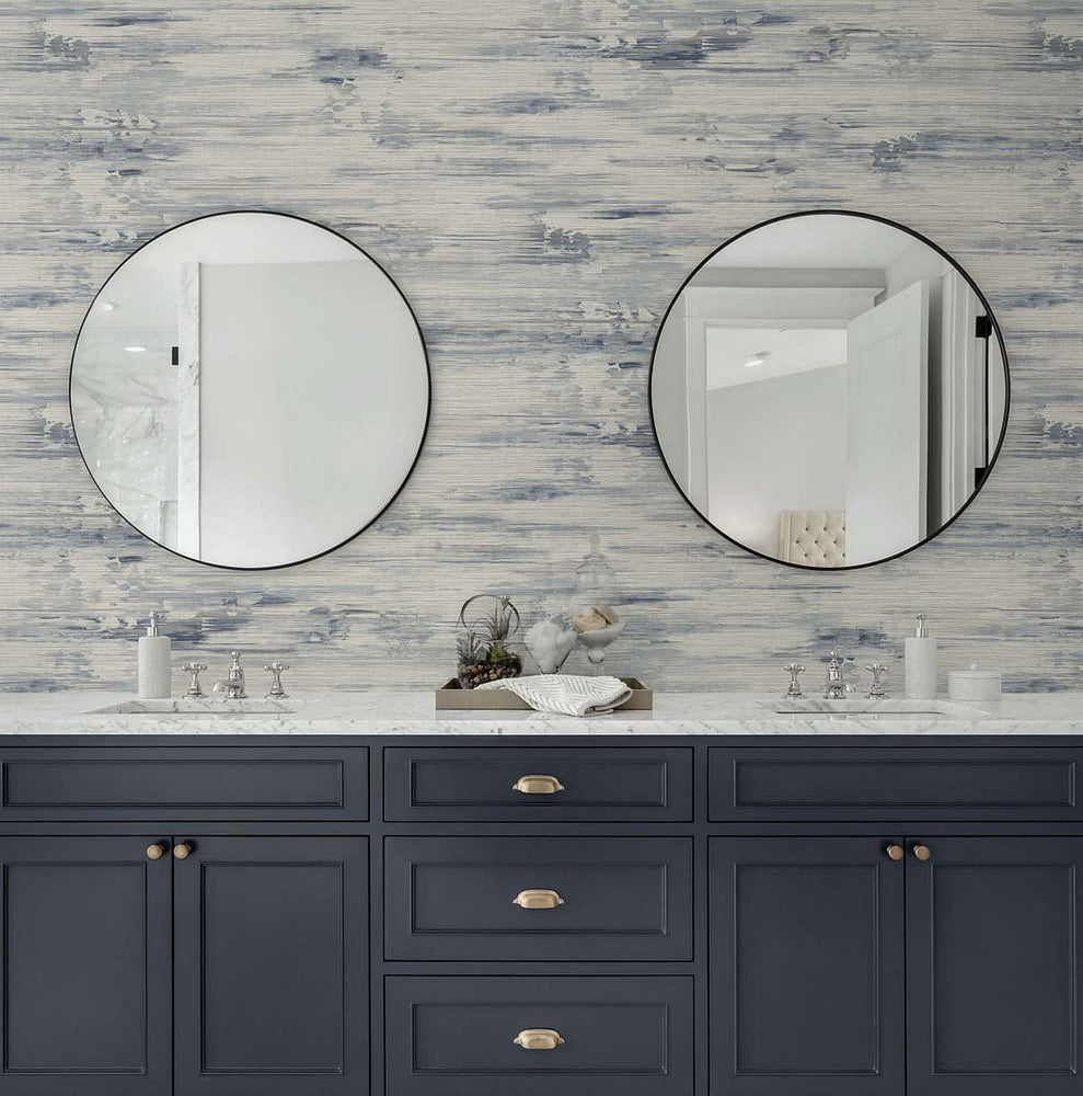 Abstract vinyl wallpaper bathroom TS81712 from the Even More Textures collection by Seabrook Designs