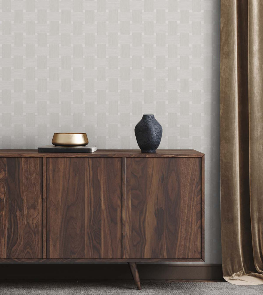 TS81800 textured vinyl wallpaper living room from the Even More Textures collection by Seabrook Designs