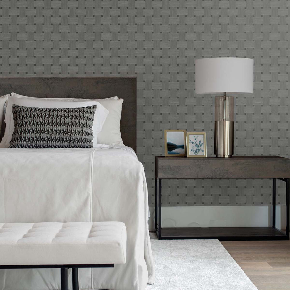 
                  
                    TS81808 textured vinyl wallpaper bedroom from the Even More Textures collection by Seabrook Designs
                  
                