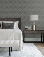 TS81808 textured vinyl wallpaper bedroom from the Even More Textures collection by Seabrook Designs