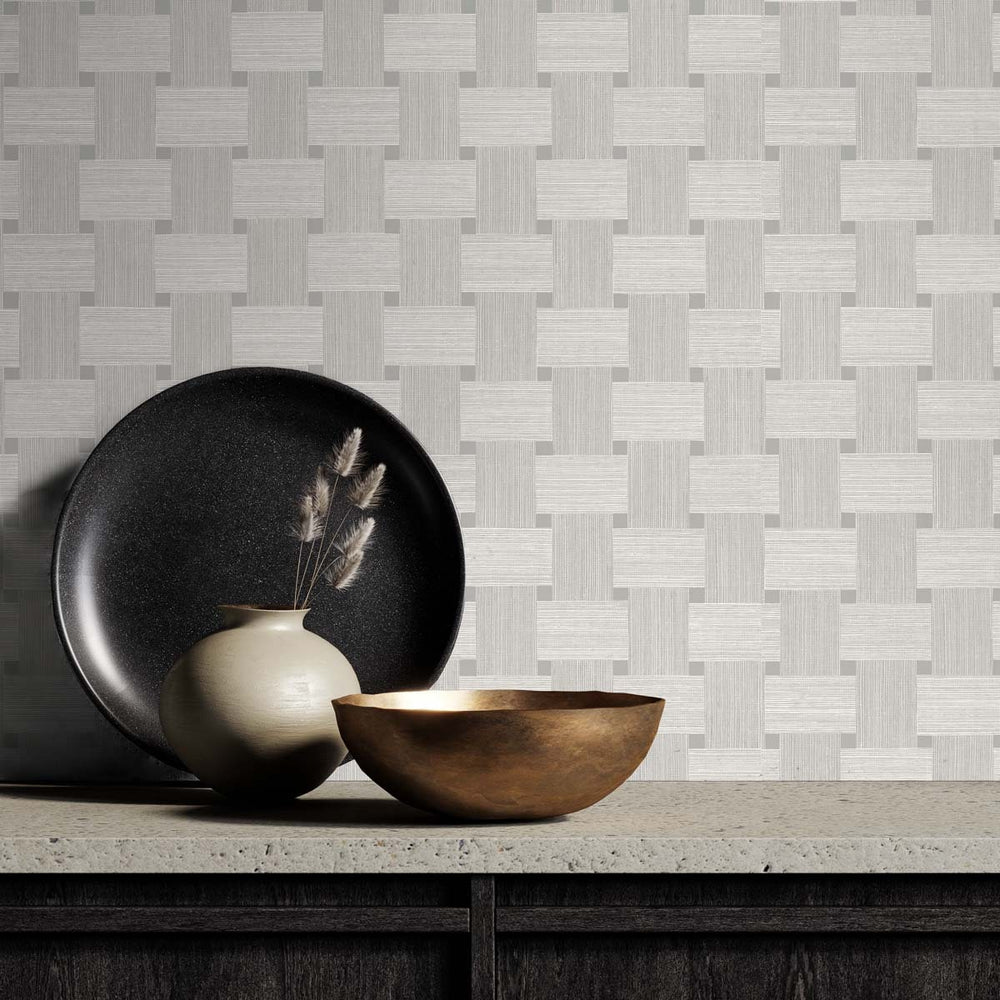 TS81818 textured vinyl wallpaper accent from the Even More Textures collection by Seabrook Designs