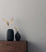 TS81905 faux linen vinyl wallpaper decor from the Even More Textures collection by Seabrook Designs