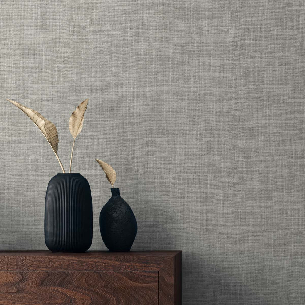 
                  
                    TS81908 faux linen vinyl wallpaper decor from the Even More Textures collection by Seabrook Designs
                  
                