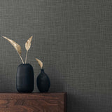 TS81918 faux linen vinyl wallpaper decor from the Even More Textures collection by Seabrook Designs