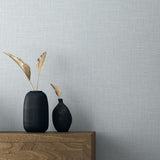 TS81922 faux linen vinyl wallpaper decor from the Even More Textures collection by Seabrook Designs