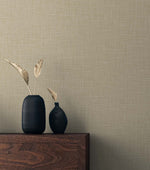 TS81925 faux linen vinyl wallpaper decor from the Even More Textures collection by Seabrook Designs