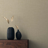 TS81925 faux linen vinyl wallpaper decor from the Even More Textures collection by Seabrook Designs