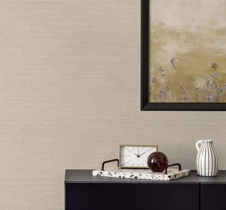 TS82003 faux sisal vinyl wallpaper decor from the Even More Textures collection by Seabrook Designs