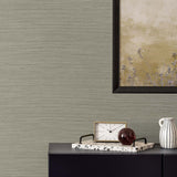 TS82005 faux sisal vinyl wallpaper decor from the Even More Textures collection by Seabrook Designs