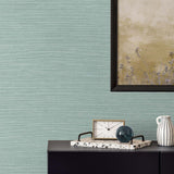 TS82006 faux sisal vinyl wallpaper decor  from the Even More Textures collection by Seabrook Designs