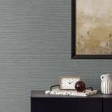 TS82010 faux sisal vinyl wallpaper decor from the Even More Textures collection by Seabrook Designs
