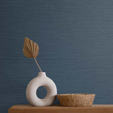 TS82012 faux sisal vinyl wallpaper decor from the Even More Textures collection by Seabrook Designs
