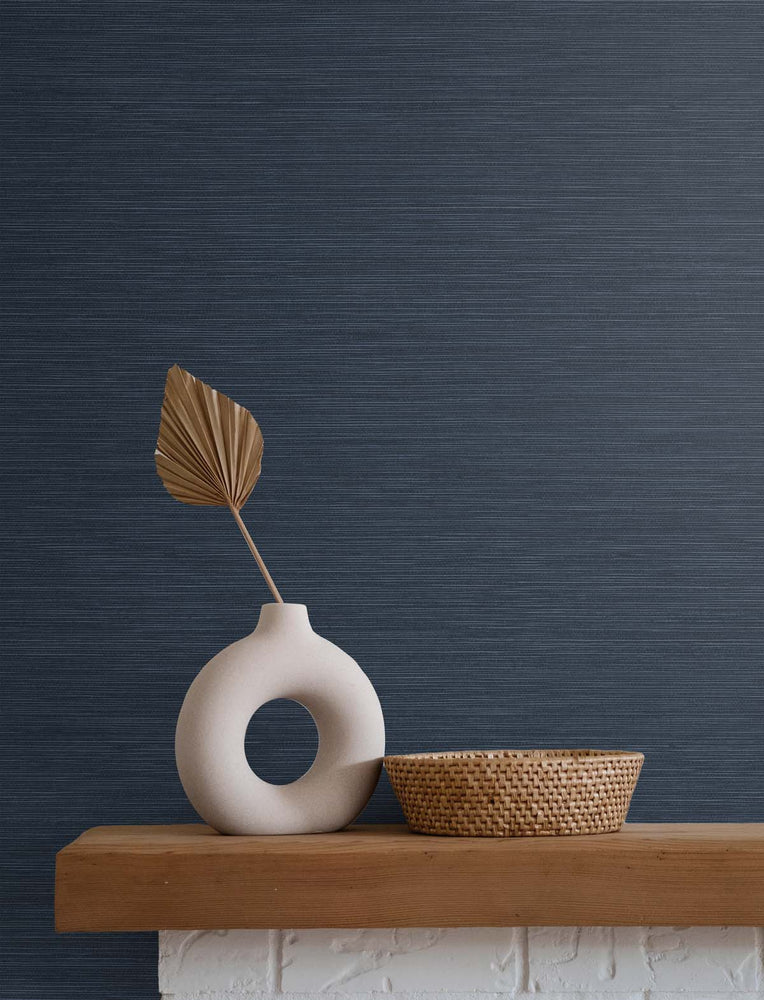 TS82022 faux sisal vinyl wallpaper decor from the Even More Textures collection by Seabrook Designs