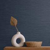 TS82022 faux sisal vinyl wallpaper decor from the Even More Textures collection by Seabrook Designs