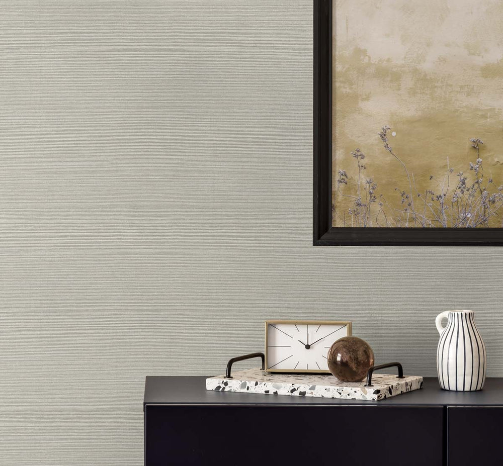 TS82025 faux sisal vinyl wallpaper decor from the Even More Textures collection by Seabrook Designs