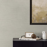 TS82025 faux sisal vinyl wallpaper decor from the Even More Textures collection by Seabrook Designs