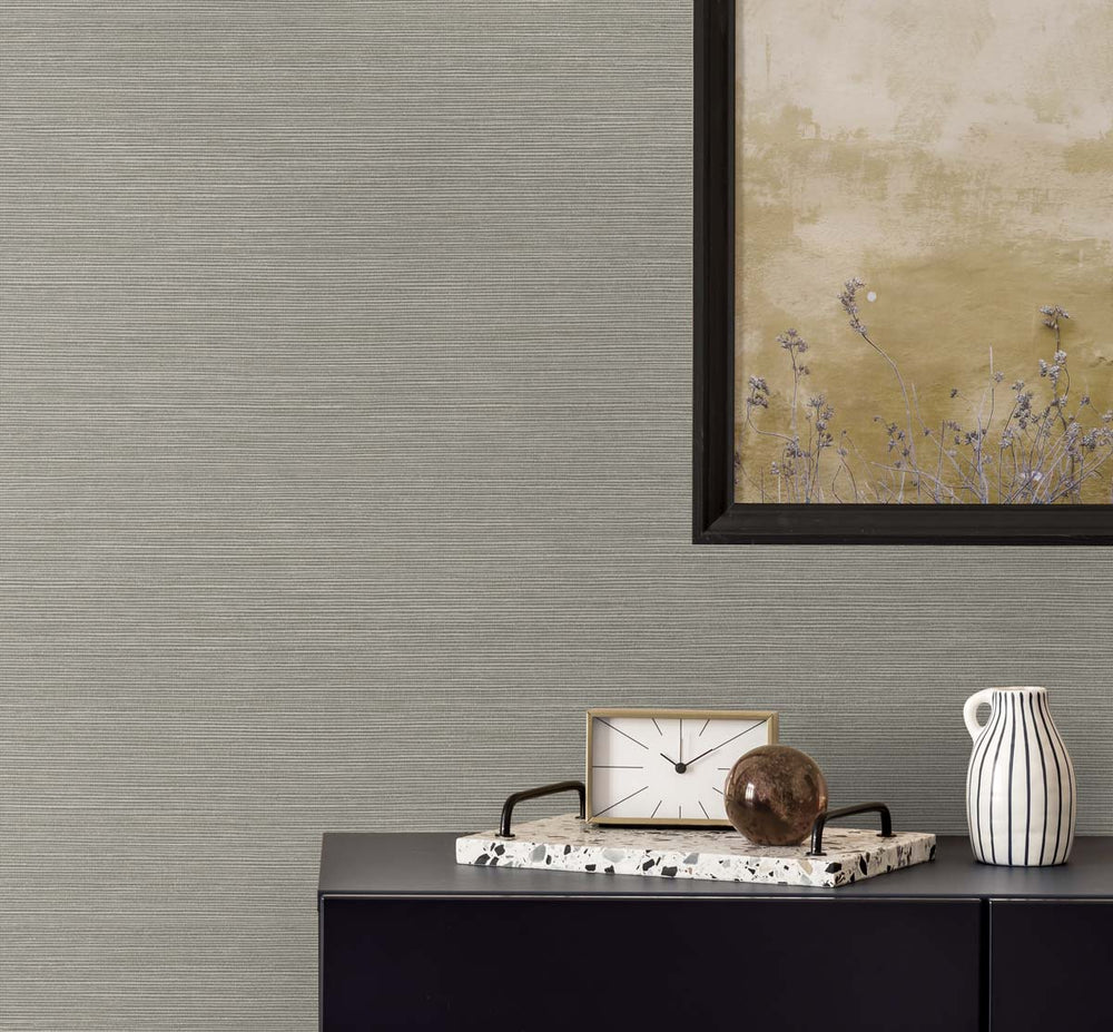 TS82028 faux sisal vinyl wallpaper decor from the Even More Textures collection by Seabrook Designs