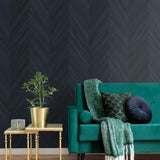 Textured vinyl wallpaper living room TS82102 embossed faux wood from the Even More Textures collection by Seabrook Designs