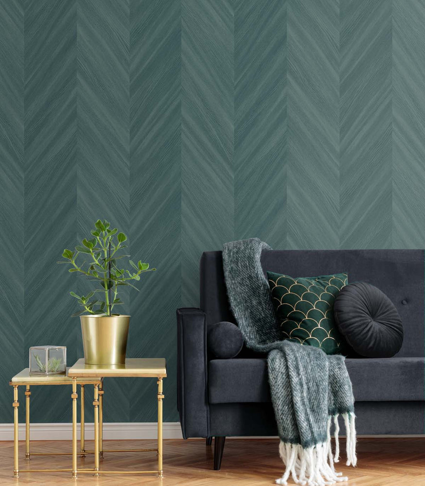 Textured vinyl wallpaper living room TS82104 embossed faux wood from the Even More Textures collection by Seabrook Designs