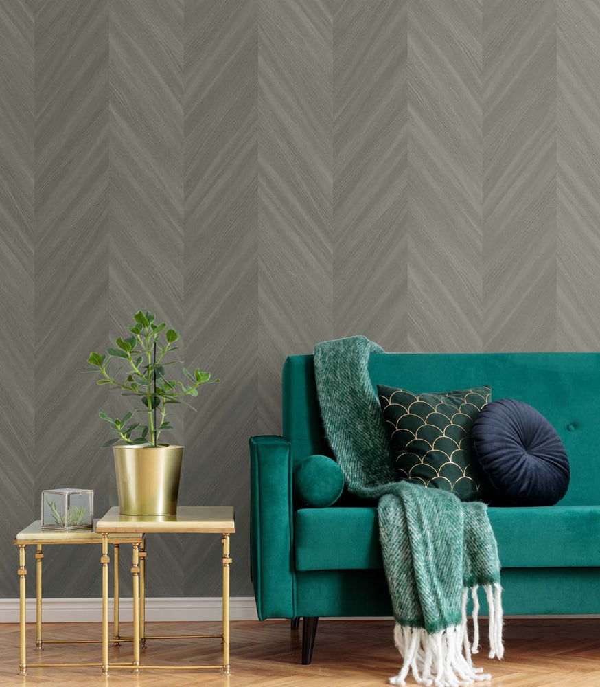 Textured vinyl wallpaper living room TS82107 embossed faux wood from the Even More Textures collection by Seabrook Designs