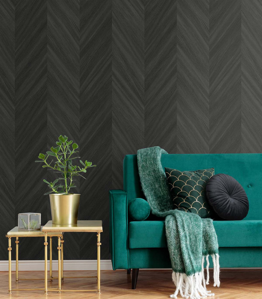 Textured vinyl wallpaper living room TS82110 embossed faux wood from the Even More Textures collection by Seabrook Designs