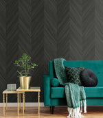 Textured vinyl wallpaper living room TS82110 embossed faux wood from the Even More Textures collection by Seabrook Designs