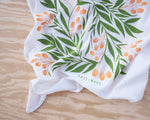 KT501 tuscan floral tea towel detail from Hazelmade