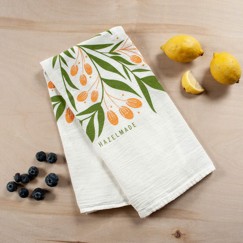 KT501 tuscan floral tea towel design from Hazelmade