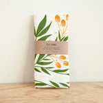 KT501 tuscan floral tea towel packaged from Hazelmade