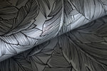 UK10004 palm leaf botanical wallpaper roll from the Black and White collection by Etten Gallerie