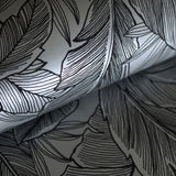 UK10004 palm leaf botanical wallpaper roll from the Black and White collection by Etten Gallerie