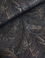 UK10048 palm leaf botanical wallpaper roll from the Black and White collection by Etten Gallerie