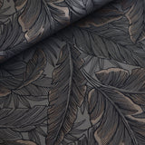 UK10048 palm leaf botanical wallpaper roll from the Black and White collection by Etten Gallerie