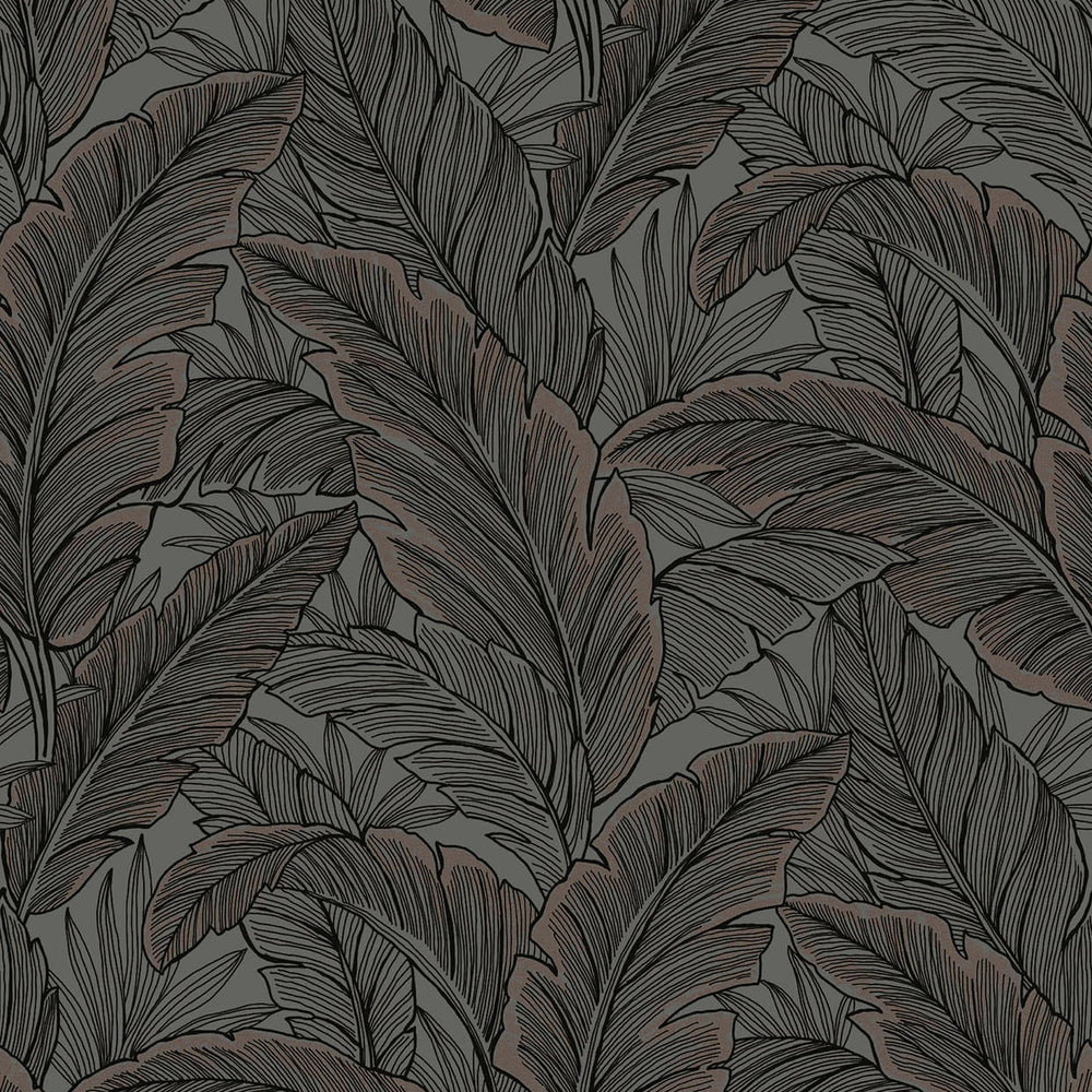 
                  
                    UK10048 palm leaf botanical wallpaper from the Black and White collection by Etten Gallerie
                  
                